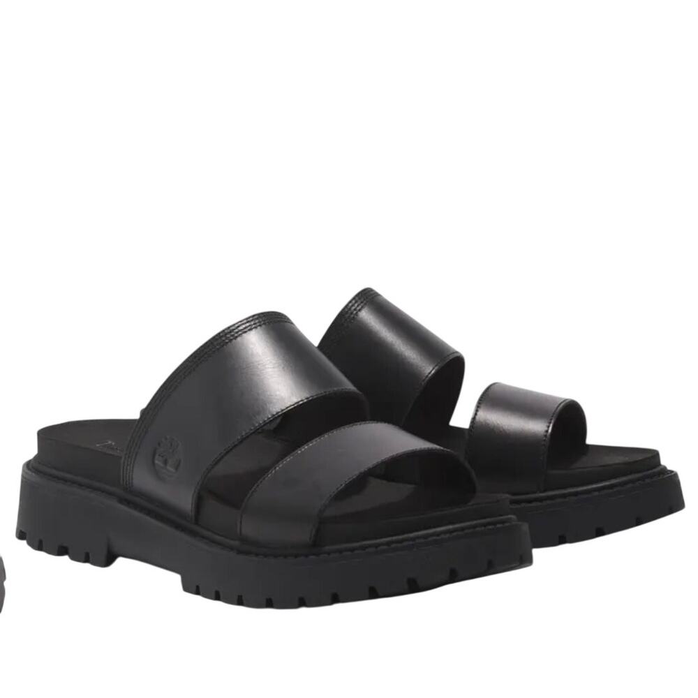 Timberland‎ Clairemont Way Women's Slide Sandal - Black Full Grain - Size: 7.5